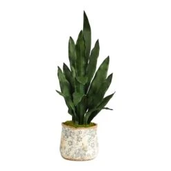 2.5ft. Snake Plant In Decorative Vintage Planter -Michaels D294103S 1 1