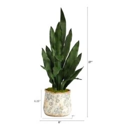2.5ft. Snake Plant In Decorative Vintage Planter -Michaels D294103S 2