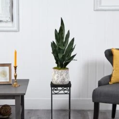 2.5ft. Snake Plant In Decorative Vintage Planter -Michaels D294103S 3