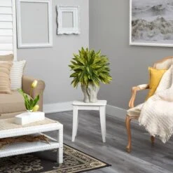 25" Spiderwort Plant In White Elephant Shaped Planter -Michaels D294129S 5