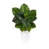 3ft. Large Philodendron Leaf Plant In White Metal Planter 2 3ft. Large Philodendron Leaf Plant In White Metal Planter -Michaels D294150S 1