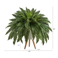 2.5ft. Boston Fern In White Planter With Legs -Michaels D294208S 2