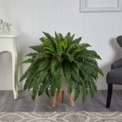 2.5ft. Boston Fern In White Planter With Legs -Michaels D294208S 3