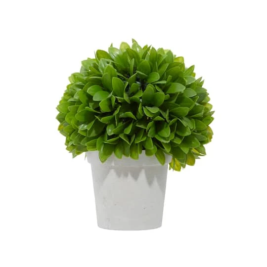 10" Boxwood Topiary In Decorative Planter 5 10" Boxwood Topiary In Decorative Planter - Image 3