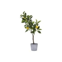 Hello Honey® 2ft. Faux Lemon Tree In Cement Pot -Michaels D319767S 2