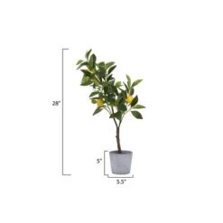 Hello Honey® 2ft. Faux Lemon Tree In Cement Pot -Michaels D319767S 7
