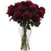 18" Blooming Burgundy Roses In Decorative Vase -Michaels D322942S 1