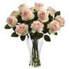 18" Blooming Light Pink Roses In Decorative Vase -Michaels D322955S 1