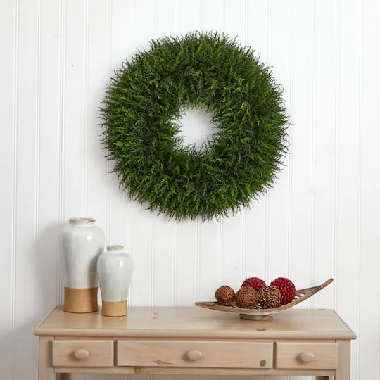 32" Giant Cedar Artificial Wreath 5 32" Giant Cedar Artificial Wreath - Image 3