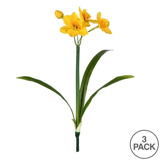 Yellow Narcissus Spray, 3ct. 4 Yellow Narcissus Spray, 3ct. - Image 2