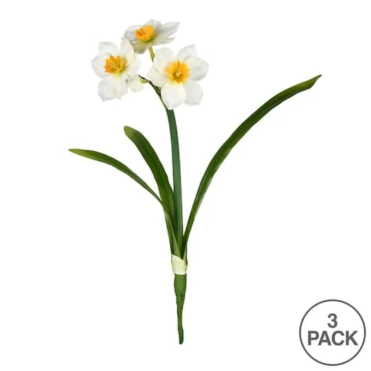 Cream Daffodil Spray, 3ct. 3 Cream Daffodil Spray, 3ct.