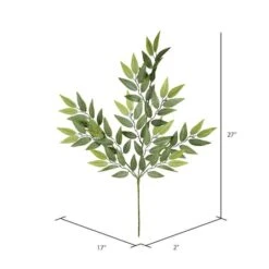 Mini Green Leaves Spray, 6ct. -Michaels D333783S 2