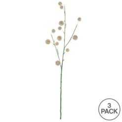 Yellow Pom Pom Spray, 3ct. -Michaels D333843S 3