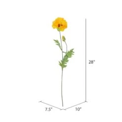 6 Pack: Yellow Poppy Stem -Michaels D333870S 2