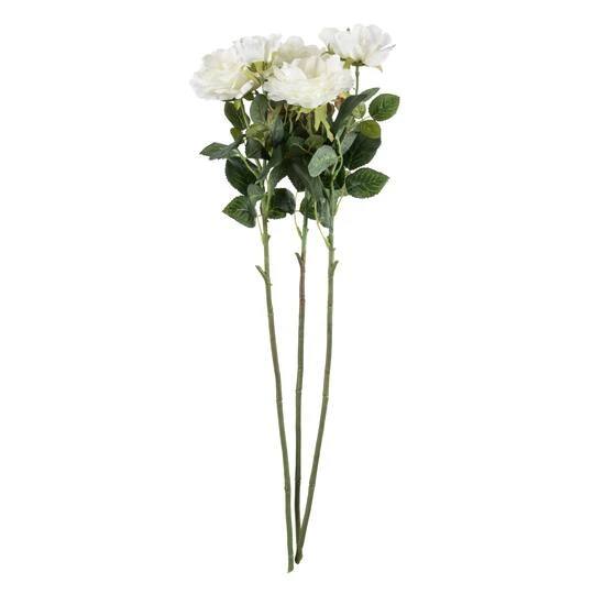 White Rose Stem, 3ct. 5 White Rose Stem, 3ct. - Image 3