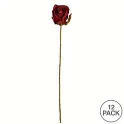 Burgundy Rose Stem, 12ct. -Michaels D333904S 3