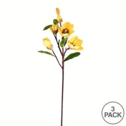 Yellow Magnolia Stem, 3ct. -Michaels D333908S 3