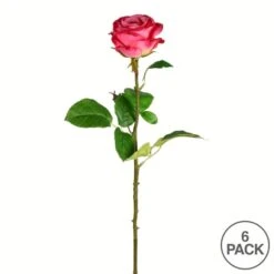 Deep Pink Rose Stem, 6ct. -Michaels D333917S 3