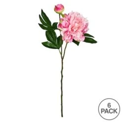 Light Pink Peony Stem, 6ct. -Michaels D333927S 3