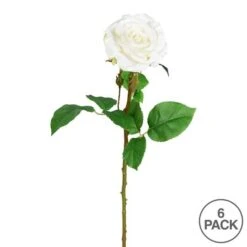 White Rose Artificial Stem, 6ct. -Michaels D333940S 3