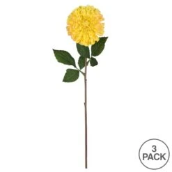 Yellow Zinnia Artificial Stem, 3ct. -Michaels D333967S 4