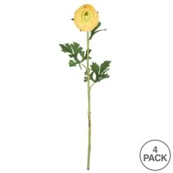 Yellow Ranunculus Artificial Stem, 4ct. 10 Yellow Ranunculus Artificial Stem, 4ct. -Michaels D333990S 3