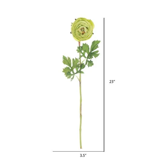 23" Green Ranunculus Artificial Stem, 4ct. 6 23" Green Ranunculus Artificial Stem, 4ct. - Image 4