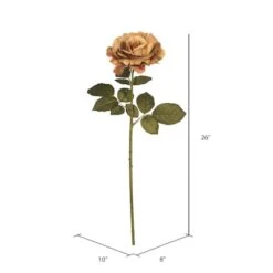 Light Brown Autumn French Rose Artificial Stem, 3ct. -Michaels D334008S 2