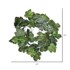 24" Green Fig Leaf Wreath -Michaels D347813S 2