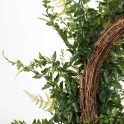 24" Green Buckler Fern & Grass Wreath -Michaels D347815S 4
