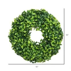10" Green Mini Button Leaf Wreath -Michaels D347820S 2