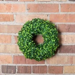 10" Green Mini Button Leaf Wreath -Michaels D347820S 3
