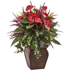 2.5ft. Mixed Laceleaf Plant In Decorative Planter -Michaels D350193S 1 1