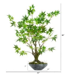 2.5ft. Maple Bonsai Tree In Decorative Bowl Planter -Michaels D350214S 2