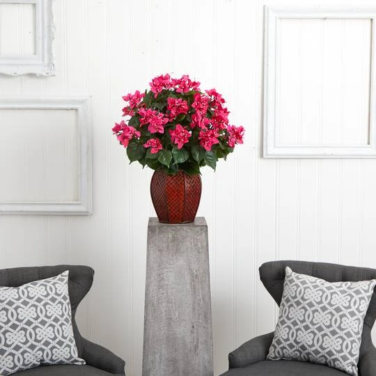 2ft. Pink Bougainvillea With Woven Vase 5 2ft. Pink Bougainvillea With Woven Vase - Image 3