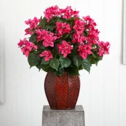 2ft. Pink Bougainvillea With Woven Vase 10 2ft. Pink Bougainvillea With Woven Vase -Michaels D350225S 13