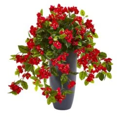 2ft. Red Bougainvillea In Tower Planter