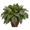 23'' Birds Nest Fern With Woven Brown Vase -Michaels D350240S 1