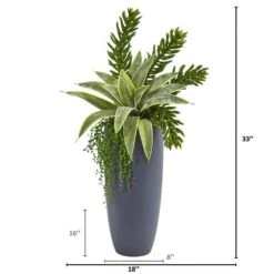 3ft. Snake Plant & Succulent In Gray Planter -Michaels D350241S 2