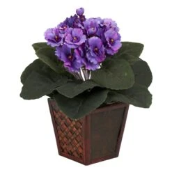 10" African Violet In Planter Set -Michaels D350294S 3