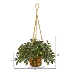 2.5ft. UV Resistant Mini Melon Artificial Plant In Hanging Basket -Michaels D350542S 12