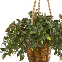 2.5ft. UV Resistant Mini Melon Artificial Plant In Hanging Basket -Michaels D350542S 13