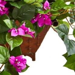 17" Purple Bougainvillea In Metal Planter -Michaels D350869S 2