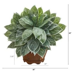 18" Chinese Evergreen Plant In Decorative Planter -Michaels D351000S 2