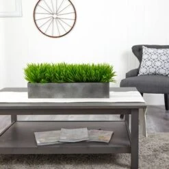 25" Wild Grass Plant In Metal Planter -Michaels D352552S 4