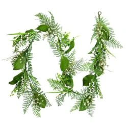 6ft. White Flowers Greenery Garland -Michaels D352881S 1 1