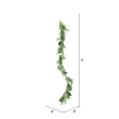 6ft. White Flowers Greenery Garland -Michaels D352881S 2