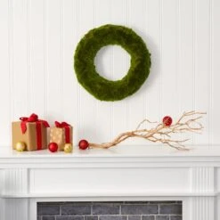 18" Green Moss Wreath -Michaels D386406S 3