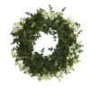 18" Eucalyptus & Dancing Daisy Double Ring Artificial Wreath With Twig Base -Michaels D386474S 1