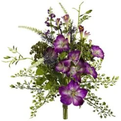 9" Morning Glory Artificial Flower Bundle (Set Of 3) -Michaels D386511S 1 1